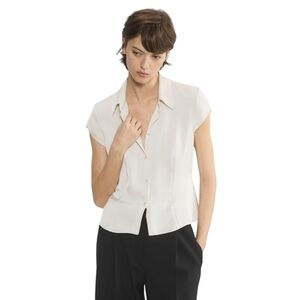 Aritzia Babaton Bulletin Satin Blouse Off White Women's XS
